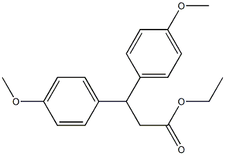 ethyl 3,3-bis(4-methoxyphenyl)propanoate Struktur