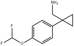 {1-[4-(difluoromethoxy)phenyl]cyclopropyl}methanamine Struktur