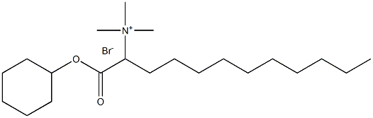 [1-(cyclohexyloxy)-1-oxododecan-2-yl]trimethylazanium bromide Struktur