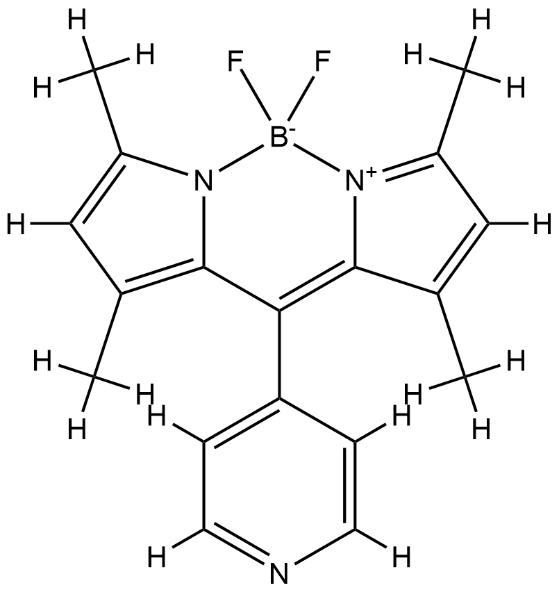 4,4-Difluoro-8-pyridyl-1,3,5,7-tetramethyl-4-bora-3a,4a-diaza-s-indacene, 98% Struktur