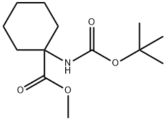 Methyl 1-([(tert-butoxy)carbonyl]amino)cyclohexane-1-carboxylate Struktur
