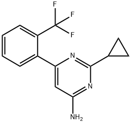 4-Amino-6-(2-trifluoromethylphenyl)-2-cyclopropylpyrimidine Struktur