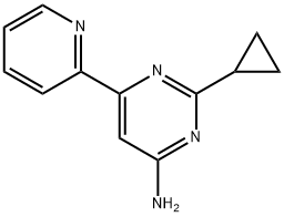 4-Amino-6-(2-pyridyl)-2-cyclopropylpyrimidine Struktur