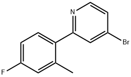 4-Bromo-2-(2-methyl-4-fluorophenyl)pyridine Structure