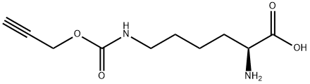 (2S)-2-amino-6-{[(prop-2-yn-1-yloxy)carbonyl]amino}hexanoic acid Struktur