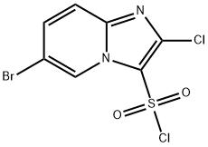 6-bromo-2-chloroimidazo[1,2-a]pyridine-3-sulfonyl chloride Struktur