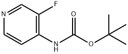 tert-Butyl 3-fluoropyridin-4-ylcarbamate 結(jié)構(gòu)式
