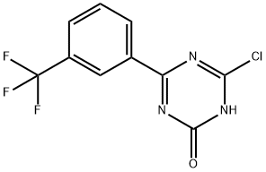 2-Chloro-4-(3-trifluoromethylphenyl)-6-hydroxy-1,3,5-triazine Struktur