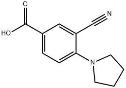 Benzoic acid, 3-cyano-4-(1-pyrrolidinyl)- Struktur
