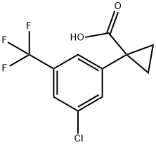 1-[3-Chloro-5-(trifluoromethyl)phenyl]cyclopropanecarboxylic Acid Structure