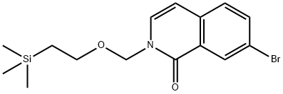 2-((2-(trimethylsilyl)ethoxy)methyl)-7-bromoisoquinolin-1(2H)-one Struktur
