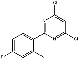 4,6-Dichloro-2-(2-methyl-4-fluorophenyl)pyrimidine Struktur