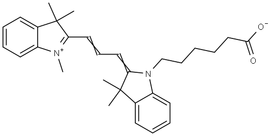 3H-Indolium, 2-[3-[1-(5-carboxypentyl)-1,3-dihydro-3,3-dimethyl-2H-indol-2-ylidene]-1-propen-1-yl]-1,3,3-trimethyl-, inner salt