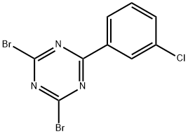 2,4-Dibromo-6-(3-chlorophenyl)-1,3,5-triazine Struktur