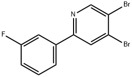 3,4-Dibromo-6-(3-fluorophenyl)pyridine Struktur