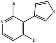 2,4-Dibromo-3-(3-thienyl)pyridine Struktur