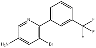 3-Amino-5-bromo-6-(3-trifluoromethylphenyl)pyridine Struktur