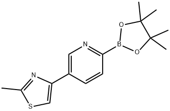 2-methyl-4-(6-(4,4,5,5-tetramethyl-1,3,2-dioxaborolan-2-yl)pyridin-3-yl)thiazole Structure
