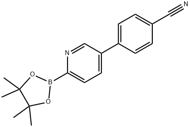 5-(4-Cyanophenyl)pyridine-2-boronic acid pinacol ester Struktur