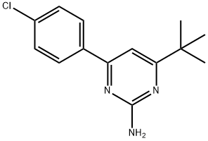 2-amino-4-(4-chlorophenyl)-6-(tert-butyl)pyrimidine Structure