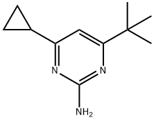 2-amino-4-(cyclopropyl)-6-(tert-butyl)pyrimidine Struktur
