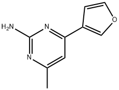 2-Amino-4-(3-furyl)-6-methylpyrimidine Struktur