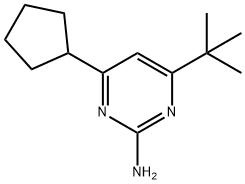 2-amino-4-(cyclopentyl)-6-(tert-butyl)pyrimidine Struktur