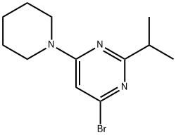 4-Bromo-2-(iso-propyl)-6-(piperidin-1-yl)-pyrimidine, 1412960-60-1, 結(jié)構(gòu)式