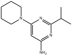 4-Amino-2-(iso-propyl)-6-(piperidin-1-yl)-pyrimidine Struktur