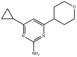 2-amino-4-(4-tetrahydropyranyl)-6-cyclopropylpyrimidine Struktur