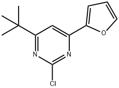 2-chloro-4-(2-furyl)-6-(tert-butyl)pyrimidine Struktur