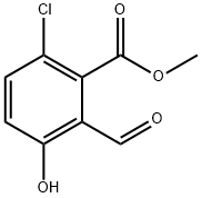 6-CHLORO-2-FORMYL-3-HYDROXY-BENZOIC ACID METHYL ESTER Struktur