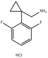 [1-(2,6-difluorophenyl)cyclopropyl]methanamine hydrochloride Struktur