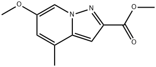 6-Methoxy-4-methyl-pyrazolo[1,5-a]pyridine-2-carboxylic acid methyl ester Struktur