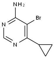 5-溴-6-環(huán)丙基嘧啶-4-胺, 1434127-33-9, 結(jié)構(gòu)式