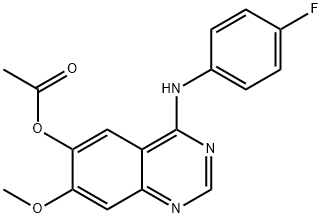 4-((4-fluorophenyl)amino)-7-methoxyquinazolin-6-yl acetate Struktur