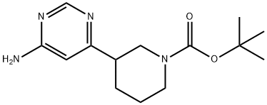 4-Amino-6-(N-Boc-piperidin-3-yl)pyrimidine Struktur