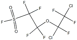 2-(1,2-dichloro-1,2,2-trifluoroethoxy)-1,1,2,2-tetrafluoroethanesulfonyl fluoride Struktur
