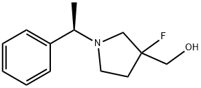 {3-fluoro-1-[(1R)-1-phenylethyl]pyrrolidin-3-yl}methanol Struktur