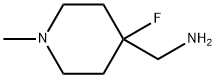 (4-fluoro-1-methylpiperidin-4-yl)methanamine Struktur