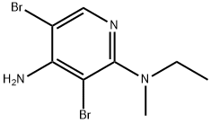 4-Amino-3,5-dibromo-2-methylethylaminopyridine Struktur