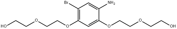2,2'-((((4-amino-6-bromo-1,3-phenylene)bis(oxy))bis(ethane-2,1-diyl))bis(oxy))bis(ethan-1-ol) Struktur