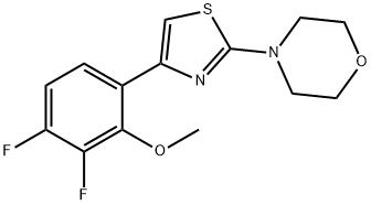 Morpholine, 4-[4-(3,4-difluoro-2-methoxyphenyl)-2-thiazolyl]- Struktur