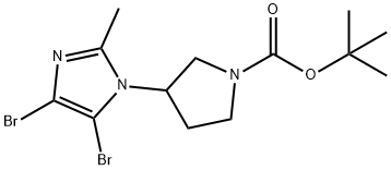 4,5-Dibromo-1-(N-Boc-pyrrolidin-3-yl)-2-methyl-1H-imidazole, 1622835-18-0, 結構式