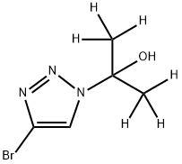 4-Bromo-1-[(1-hydroxy)-(1-methylethyl-d6)]-1,2,3-triazole Struktur