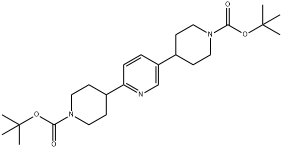 2,5-DI(N-BOC-PIPERIDIN-4-YL)PYRIDINE Structure