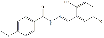 N'-[(1E)-(5-chloro-2-hydroxyphenyl)methylidene]-4-methoxybenzohydrazide Structure