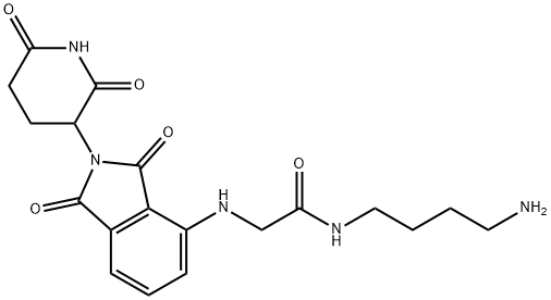 N-(4-aminobutyl)-2-(2-(2,6-dioxopiperidin-3-yl)-1,3-dioxoisoindolin-4-ylamino)acetamide Struktur