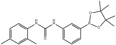 1-(2,4-dimethylphenyl)-3-(3-(4,4,5,5-tetramethyl-1,3,2-dioxaborolan-2-yl)phenyl)urea Struktur