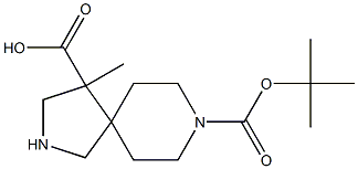8-tert-butyl 4-methyl 2,8-diazaspiro[4.5]decane-4,8-dicarboxylate Struktur